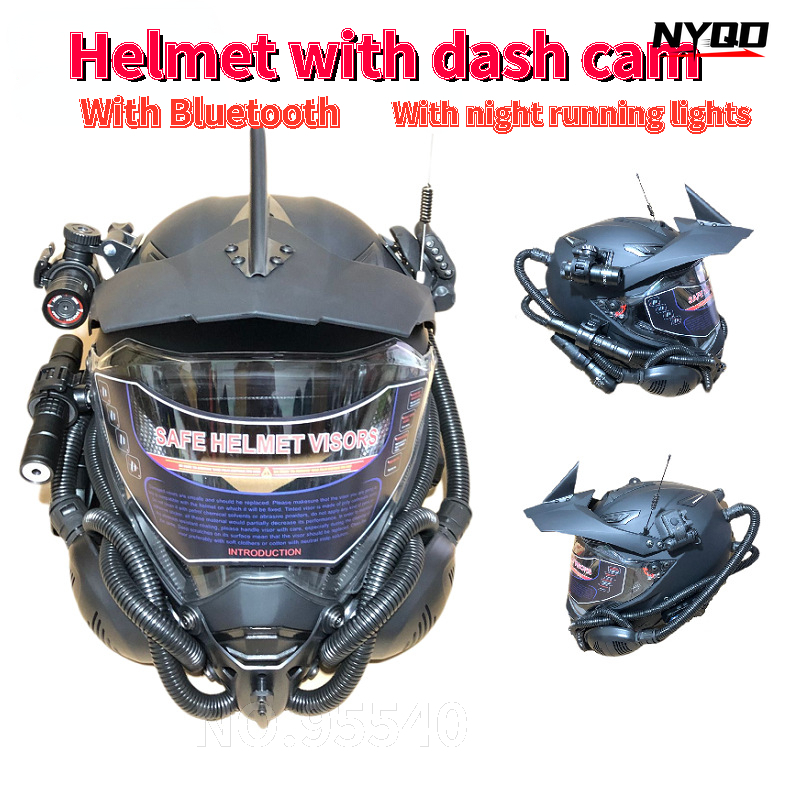 Full Face Motorcycle Helmet With Bluetooth - Casco da rally casco da moto