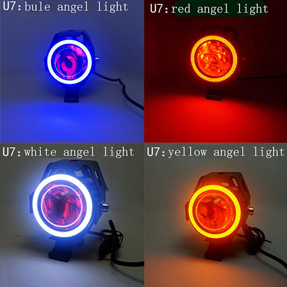 Fari moto lampada ausiliaria U - Universal Motorcycle Led Headlight Projector recensione e prezzo